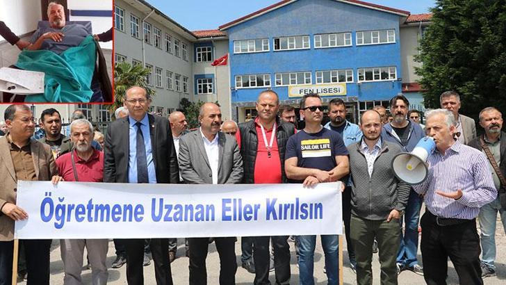 Pansiyon bahçesinde alkol alanların öğretmene saldırısı kınandı