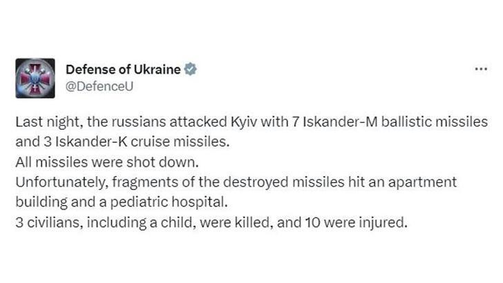Rusya, Ukrayna’yı İskender füzeleriyle vurdu: 3 ölü, 10 yaralı