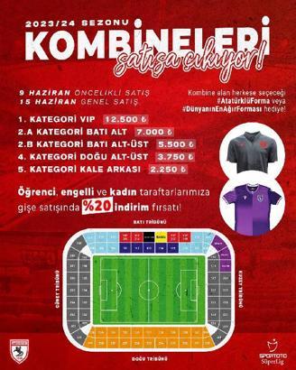 Samsunspor, kombine fiyatlarını açıkladı