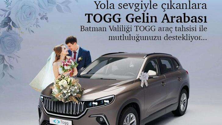 Togg, Batman'da gelin arabası olarak kullanılacak