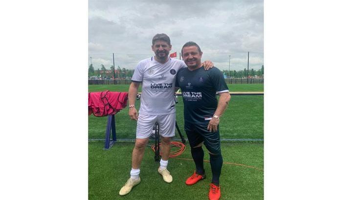 Ümit Davala ve Nihat Kahveci taraftarlarla maç yaptı