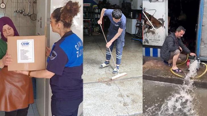 Samsun'da selin yaraları sarılıyor