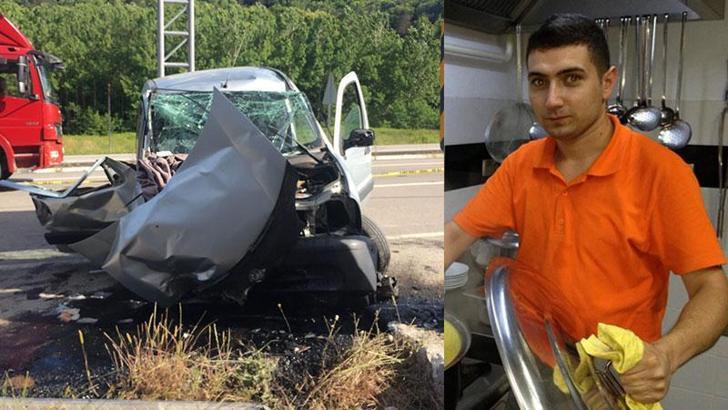 Hafif ticari araç, yön levhasının direğine çarptı: 1 ölü, 1 yaralı