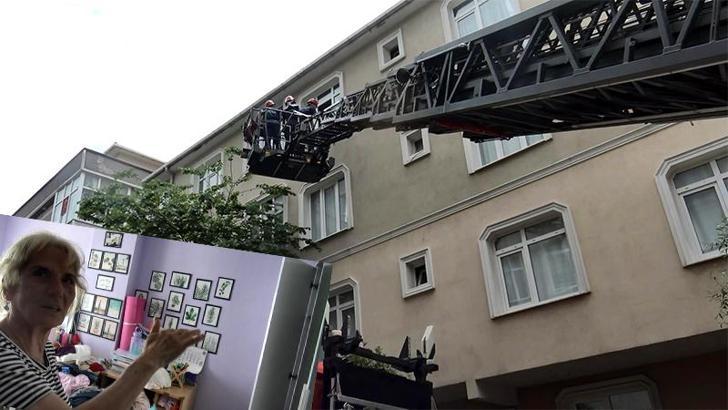 Avcılar'da kapının üzerine devrilen dolap yüzünden odada mahsur kalan kadını itfaiye kurtardı