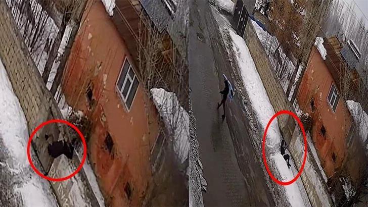 Kırılan camın üzerine düşen hırsız, paspasla yere damlayan kanını temizledi