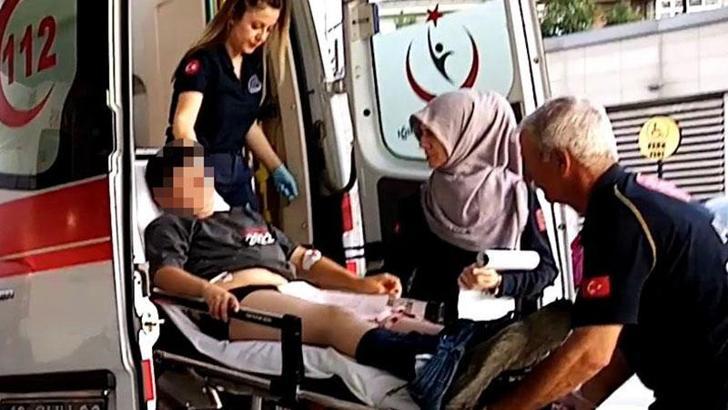 Oyun oynarken yılanın ısırdığı Umut, hastaneye kaldırıldı