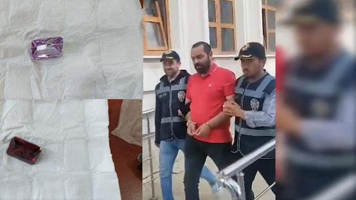 Kendisini MİT mensubu olarak tanıtıp dolandırıcılık yapan şüpheli, yanındaki elmaslarla yakalandı