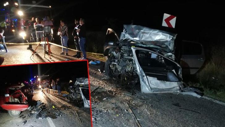 Şereflikoçhisar'da iki otomobil kafa kafaya çarpıştı: 3 ölü, 1 yaralı