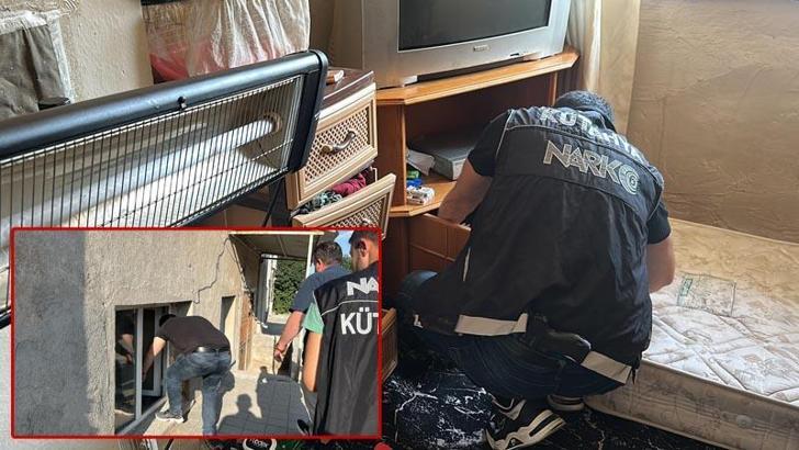 Polis, uyuşturucu şüphelilerini, pencereden girdikleri evde yakaladı