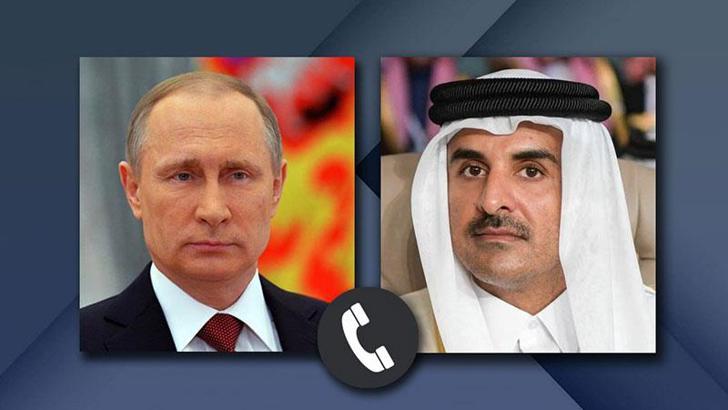 Putin ve Katar Emiri Al Thani telefonda görüştü