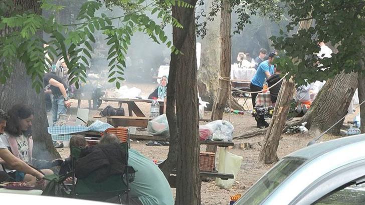 İstanbul'da kalanlar piknik alanlarına akın etti