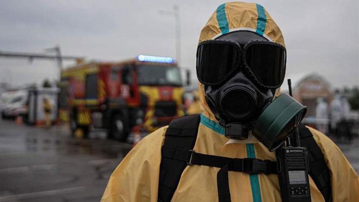 Ukrayna’da olası bir radyasyon kazasına karşı tatbikat yapıldı