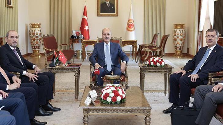TBMM Başkanı Kurtulmuş, Ürdün Başbakan Yardımcısı Safadi'yi kabul etti