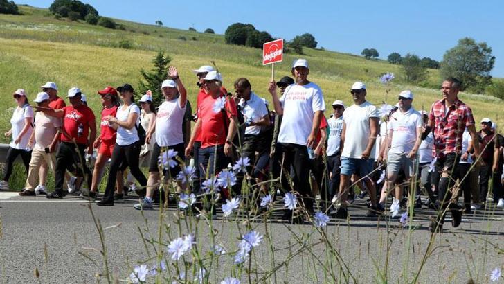 Tanju Özcan'ın Ankara'ya başlattığı 'Değişim ve Adalet' yürüyüşünde 3'üncü gün