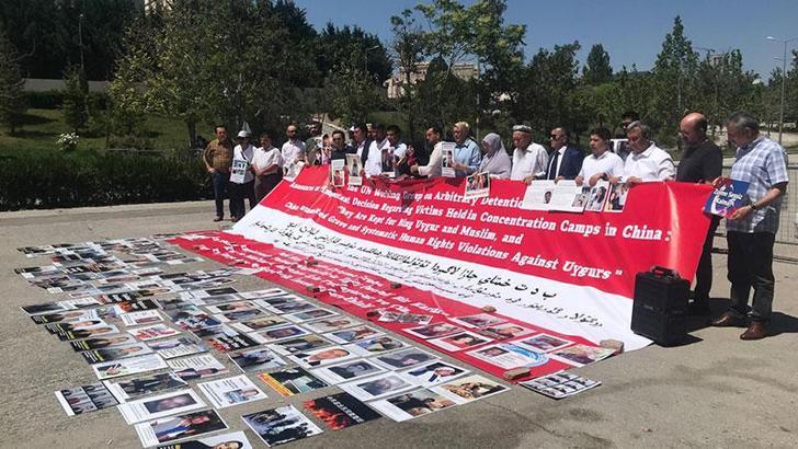 Uygur Türklerinden Çin'deki yakınlarının serbest bırakılması için eylem