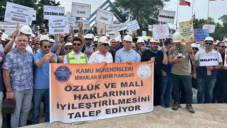 Kamu mühendisleri özlük hakları için Ankara'da buluştu