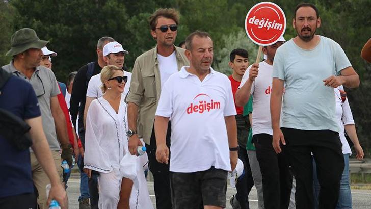 Tanju Özcan'ın yürüyüşünde 7'nci gün; Kahramankazan'a yaklaştı