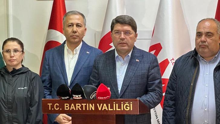 Bakanlar Yerlikaya ve Tunç, selin vurduğu Bartın'a geldi: Turuncu alarm devam ediyor