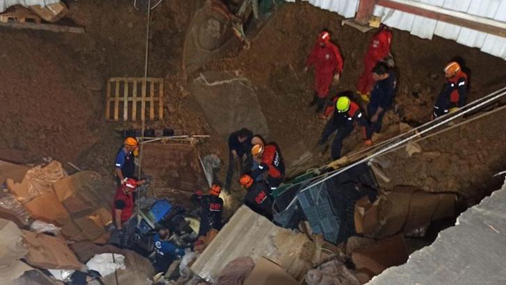 Giresun'da fabrikada göçük altında kalan işçiyle iletişim kesildi