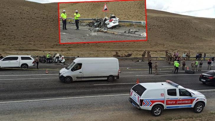 Van'da otomobil ile askeri araç çarpıştı: 1 ölü, 1'i ağır 13 asker yaralı
