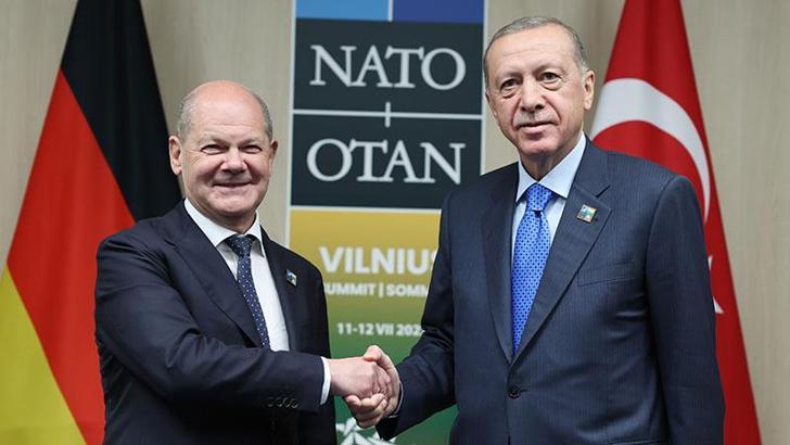 Cumhurbaşkanı Erdoğan, Almanya Şansölyesi Scholz ile görüştü