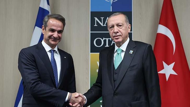 Cumhurbaşkanı Erdoğan, Yunanistan Başbakanı Miçotakis ile görüştü