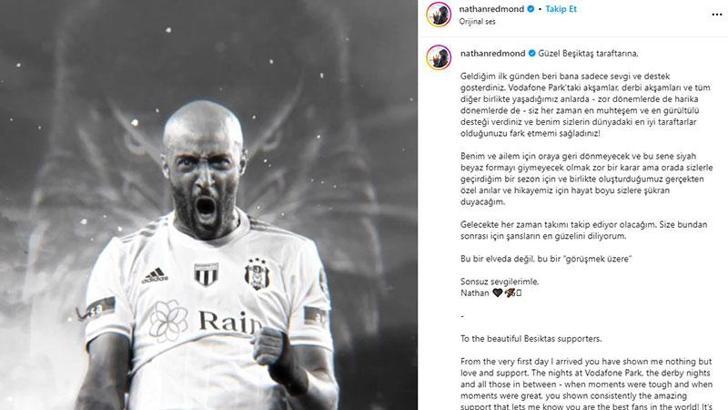Nathan Redmond, Beşiktaş'a veda etti