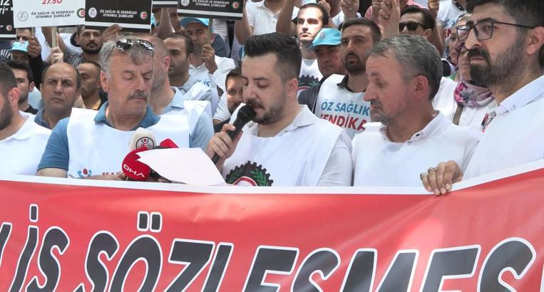 Sağlıkçılardan İstanbul İl Sağlık Müdürlüğü önünde eylem