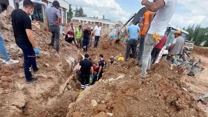 Tokat’ta okul inşaatında göçük: 1 işçi yaralı