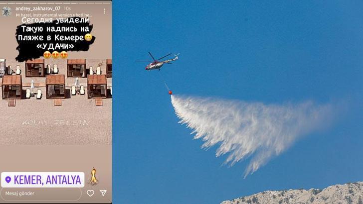 Soğutma çalışması yapan pilotlara taşlarla yazılan mesaj moral oldu