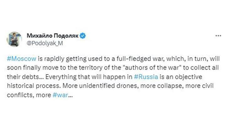 Podolyak’tan Moskova paylaşımı: Savaş, düşman topraklarına taşınacak