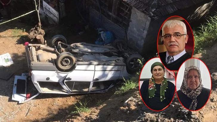 Evin bahçesine düşen otomobilde ölen 3 kişi, son yolculuklarına uğurlandı