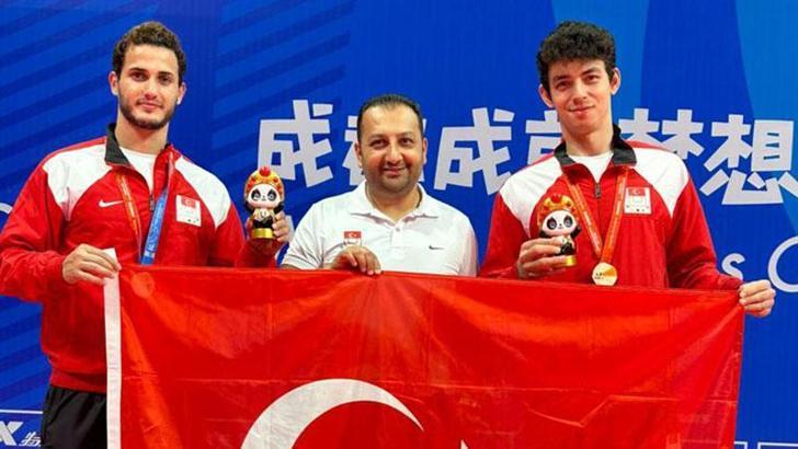 Milli masa tenisçiler İbrahim Gündüz ve Talha Yiğenler, Üniversiteler Dünya Şampiyonası'nda 3'üncü oldu