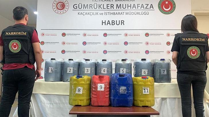 TIR'ın yakıt deposunda 245 kilo sıvı metamfetamin ele geçirildi