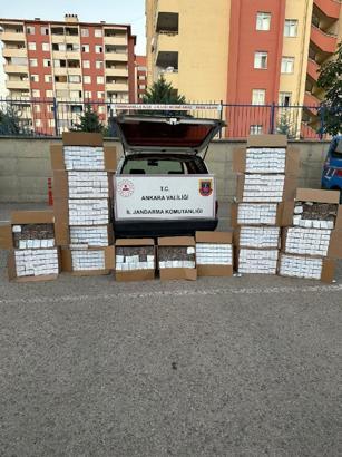 Ankara'da düzenlenen operasyonda 2 bin 450 adet makaron ele geçirildi