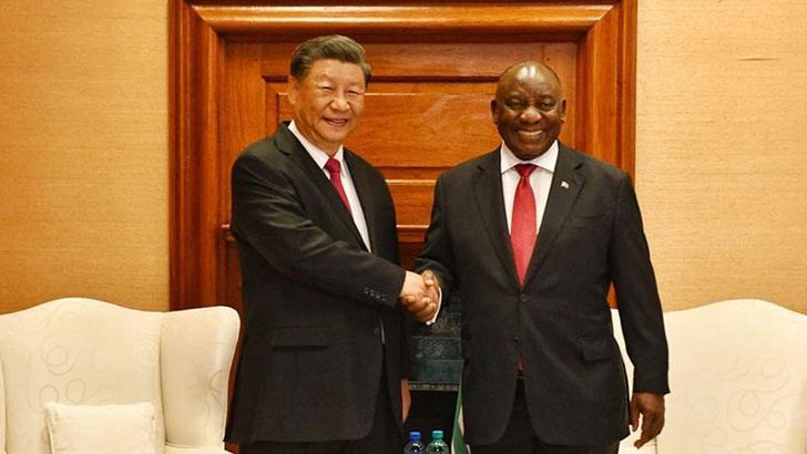 Çin Devlet Başkanı Cinping, Güney Afrikalı mevkidaşı Ramaphosa ile görüştü