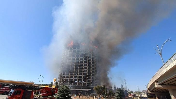 Gaziantep’te atıl haldeki otelde yangın kontrol altına alındı