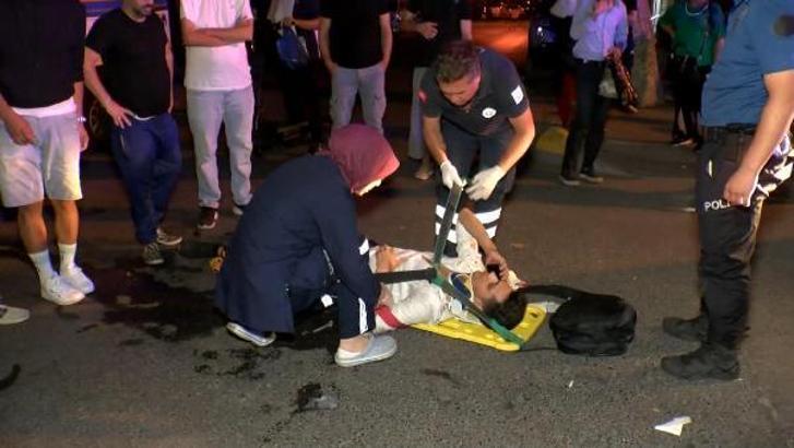 Fatih'te skuter ile minibüs çapıştı