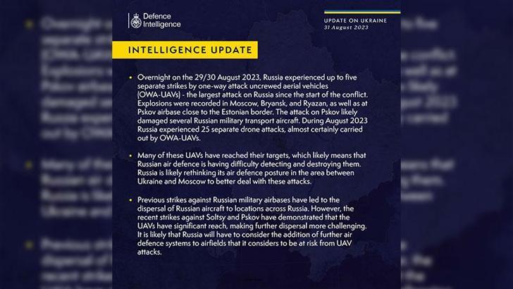 İngiltere Savunma Bakanlığı: Rus hava savunması İHA’ları tespit ve imha etmekte zorlanıyor