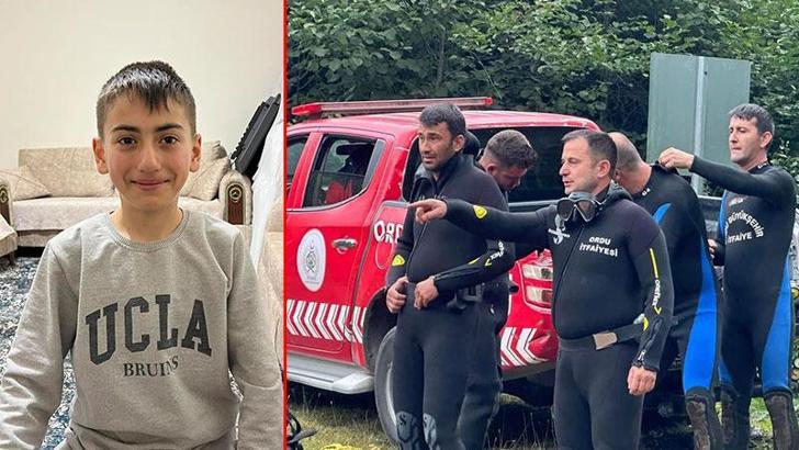 Dalgıçlar, kayıp Emirhan için gölette arama yapıyor