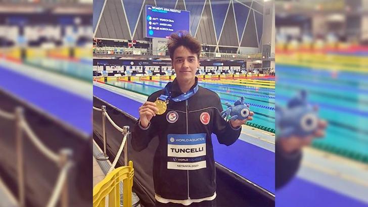 Milli yüzücü Kuzey Tunçelli'den bir dünya şampiyonluğu daha geldi