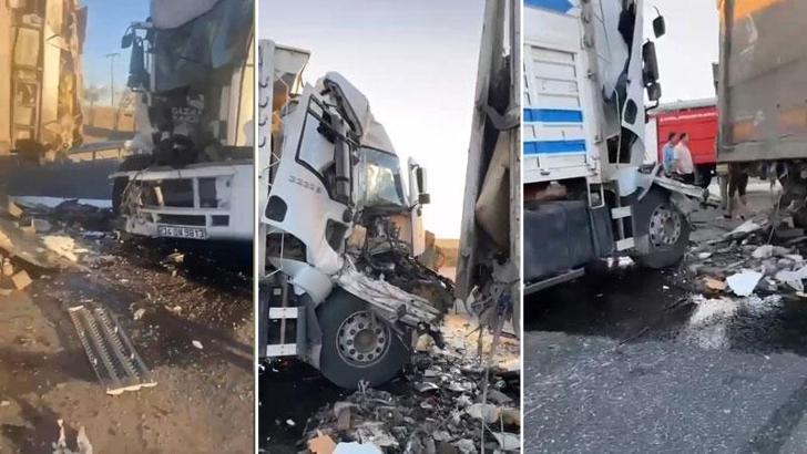 Silivri'de 3 TIR birbirine girdi: 1 yaralı