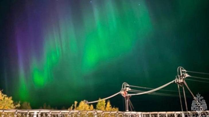 Rusya’da beliren kutup ışıkları fotoğraflandı