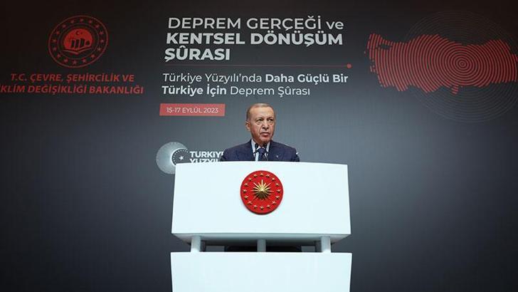 Cumhurbaşkanı Erdoğan: 81 ilimizin tamamının çehresini kentsel dönüşümle değiştirmekte kararlıyız