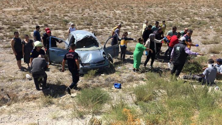 Otomobil takla attı: 5 yaralı