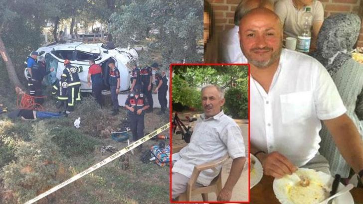 Otomobil, elektrikli bisiklete çarpıp, mezarlığa yuvarlandı: 3 ölü