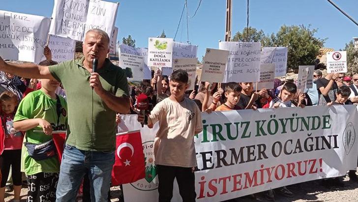 Bursa’da 'mermer ocağı' eylemi