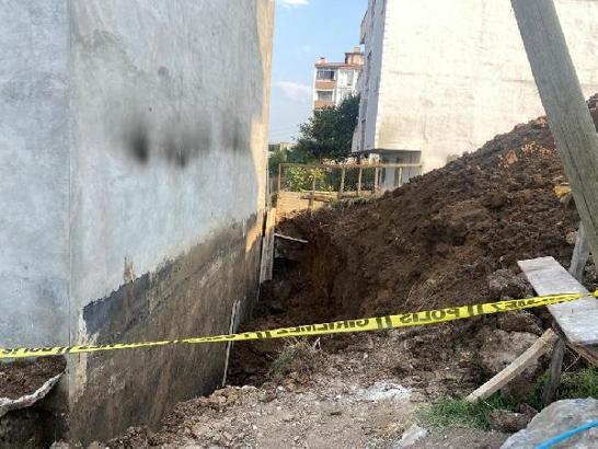 Samsun'da bina temelinde göçük meydana geldi: 1 yaralı