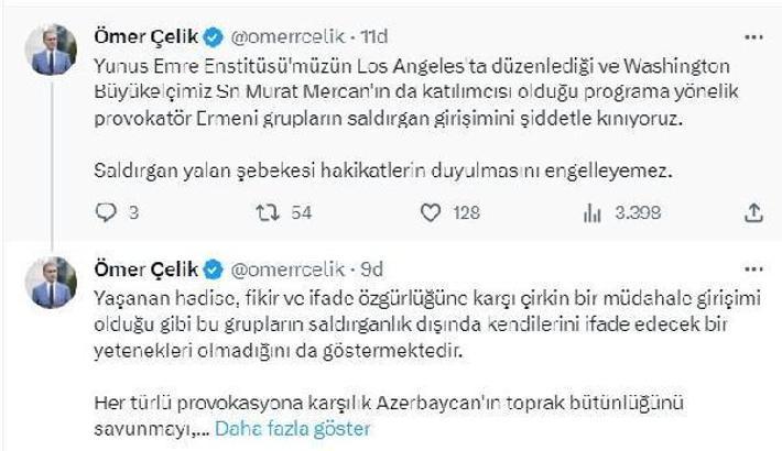 AK Parti'li Çelik: Los Angeles'taki provokatör saldırgan girişimi kınıyoruz
