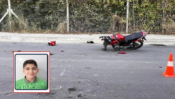 Motosikletle kaldırıma çarpan ortaokul öğrencisi hayatını kaybetti